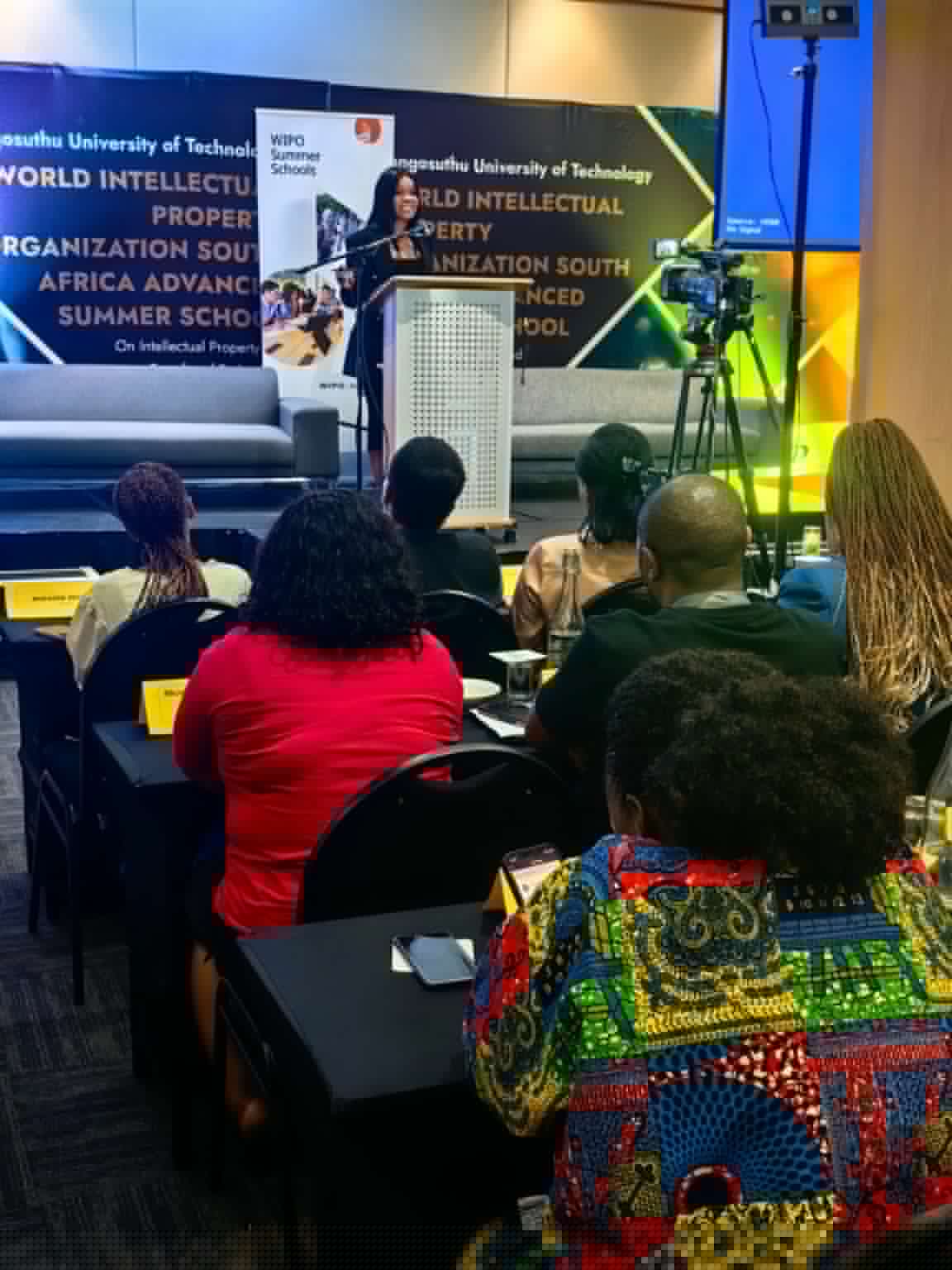 Zama Buthelezi speaking at a WIPO Summer School event